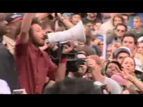 RATM protest crowd tear gassed by police